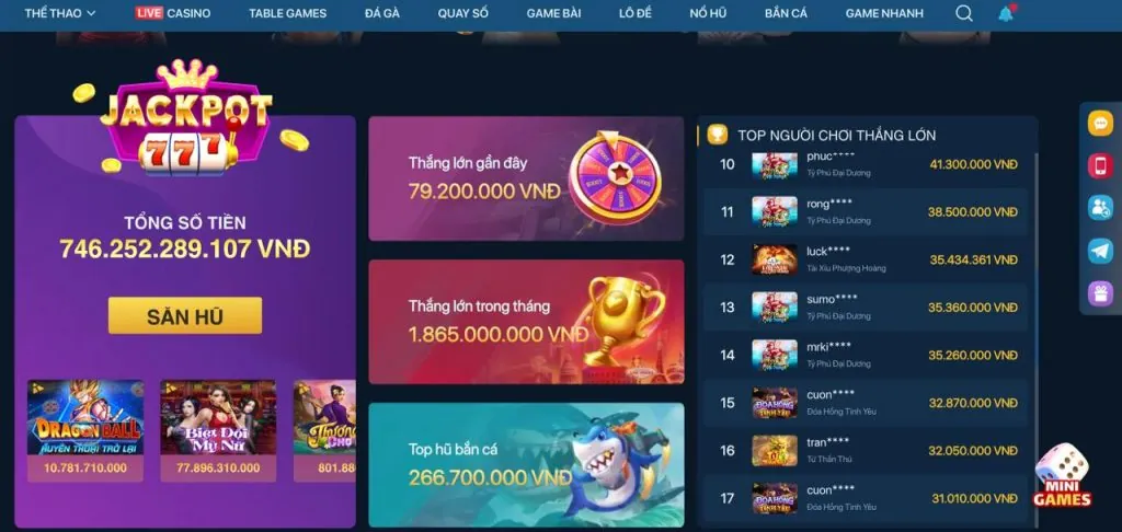Tỷ lệ thắng cao săn cá 22vip